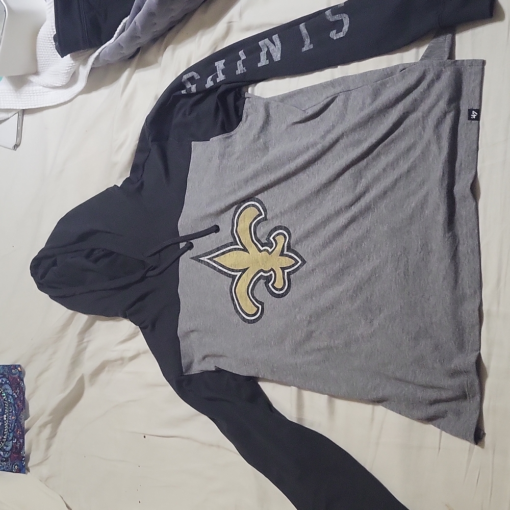 NWOT New Orleans Saints 47 brand long sleeve hoody